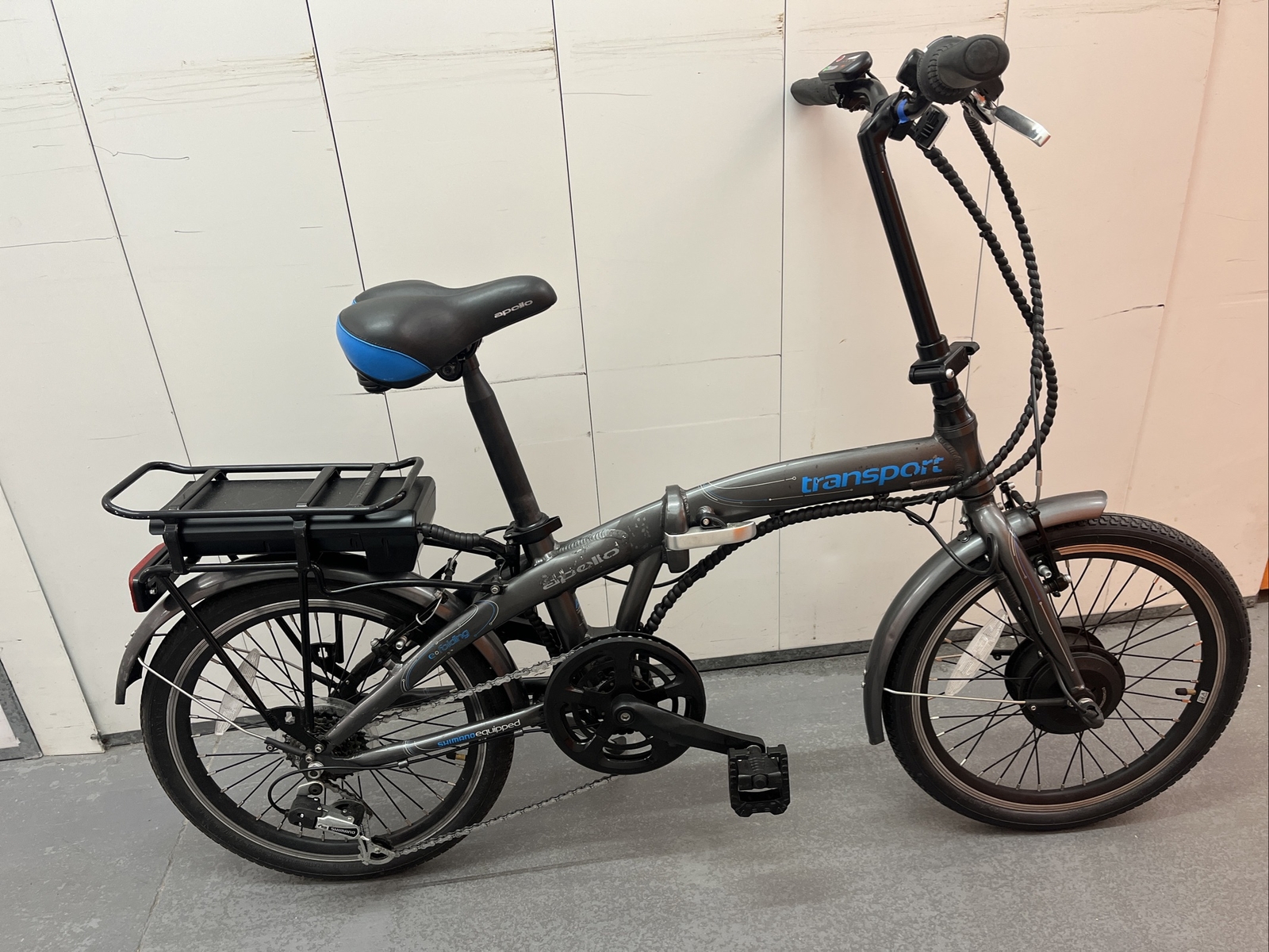 Apollo Transport Electric Folding Bike 20" Wheel NO BATTERY/CHARGER