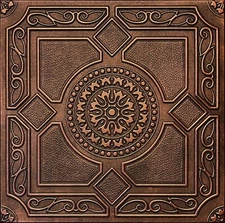 Home Decor Ceiling Tiles, Glue Up Foam,20"x20"  R30A Antique Bronze 8pcs Bundle 