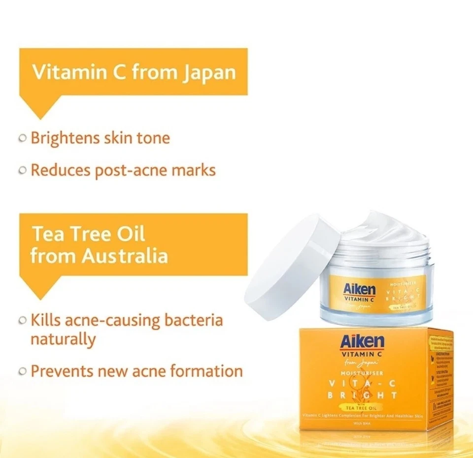 Aiken Vita-C Bright Moisturiser, a skincare product 40g from Japan - Image 3 of 4