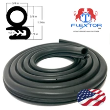 Rubber Seal Edge Trim Strip Lok Car Door Anti-noise Large size 30 ft