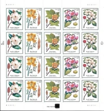 US #3193-3197 MNH M/S 1998 Flowering Tree Magnolia Poplar Dogwood [Pos 5 B22222]