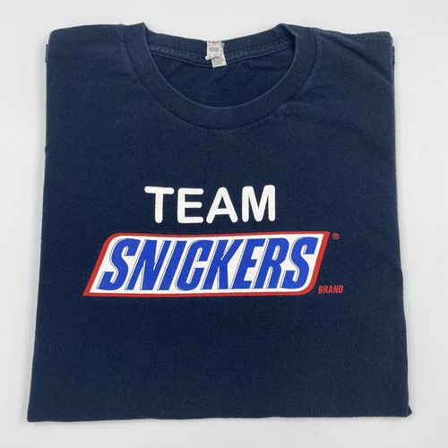 Team Snickers Navy Blue Short Sleeve T-Shirt Men's Size 2XL Chocolate Candy Bar