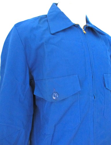 NOS Vtg 60s 70s UNWORN Red Kap Blue Mechanics Jacket TALON Zip Button Pockets 38 - Picture 4 of 8
