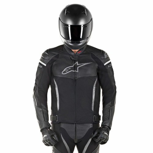 GIACCA MOTO UOMO PELLE ALPINESTARS SP-X AIR 3103318 TRAFORATA BIANCO NERO  54 | eBay