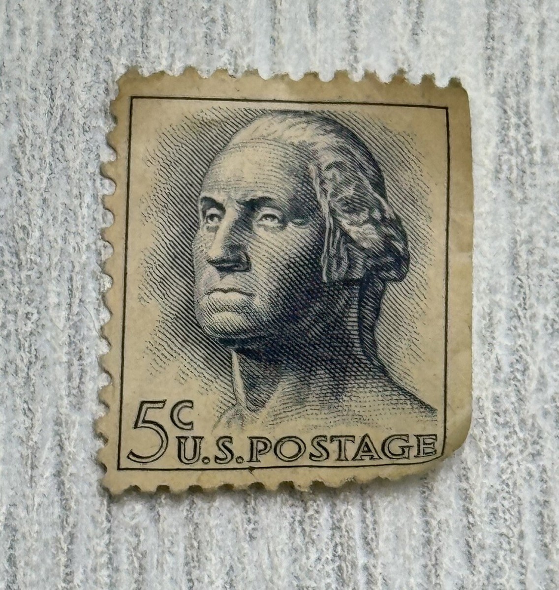 George Washington 5 cent stamp 1962 United States Postage Blue