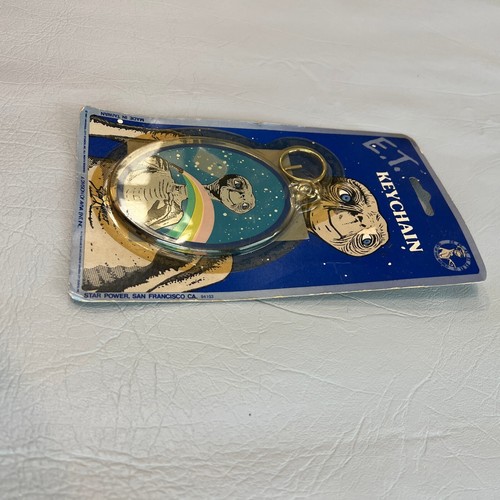 ET Extra Terrestrial Plastic Keychain 1982 Rainbow Star Power Made in Taiwan - Bild 6 von 8
