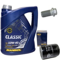 MotoröL Set 10W-40 5 Liter + ÖLfilter SM 108 + Schraube FüR VW Passat 1.8 T 3B5