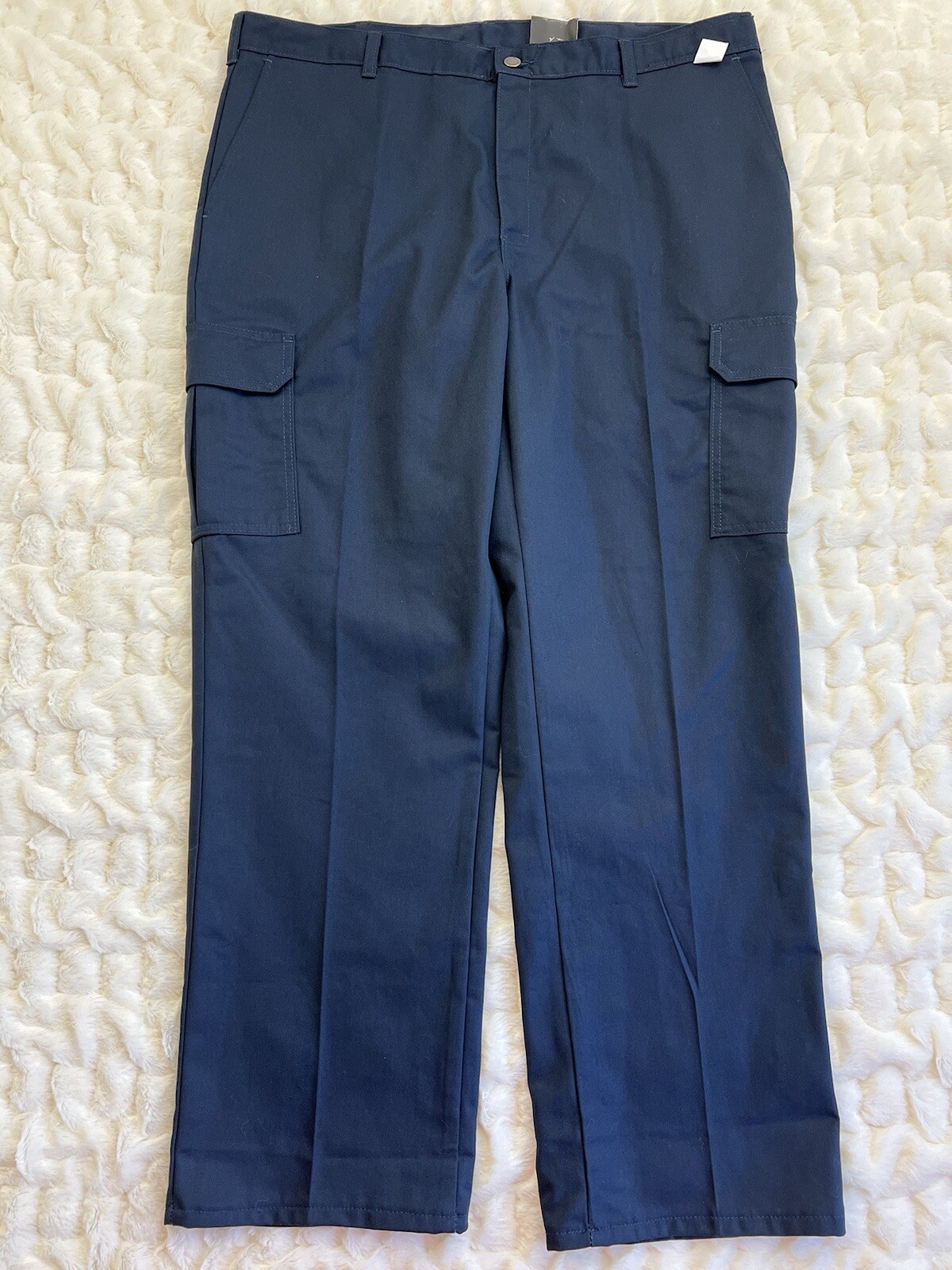 Dickies Loose Fit Cargo Work Pants Men’s Size 40X31 Navy Blue Straight Leg NEW image 2