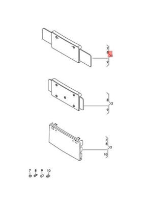 NEW AUDI LICENCE PLATE HOLDER BLACK 8V4807287A3FZ ORIGINAL NO DUTY TO  