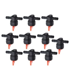 10PK 1/4" Straight In-Line Gas Fuel SHUT-OFF / CUT-OFF Valves Petcock 494768