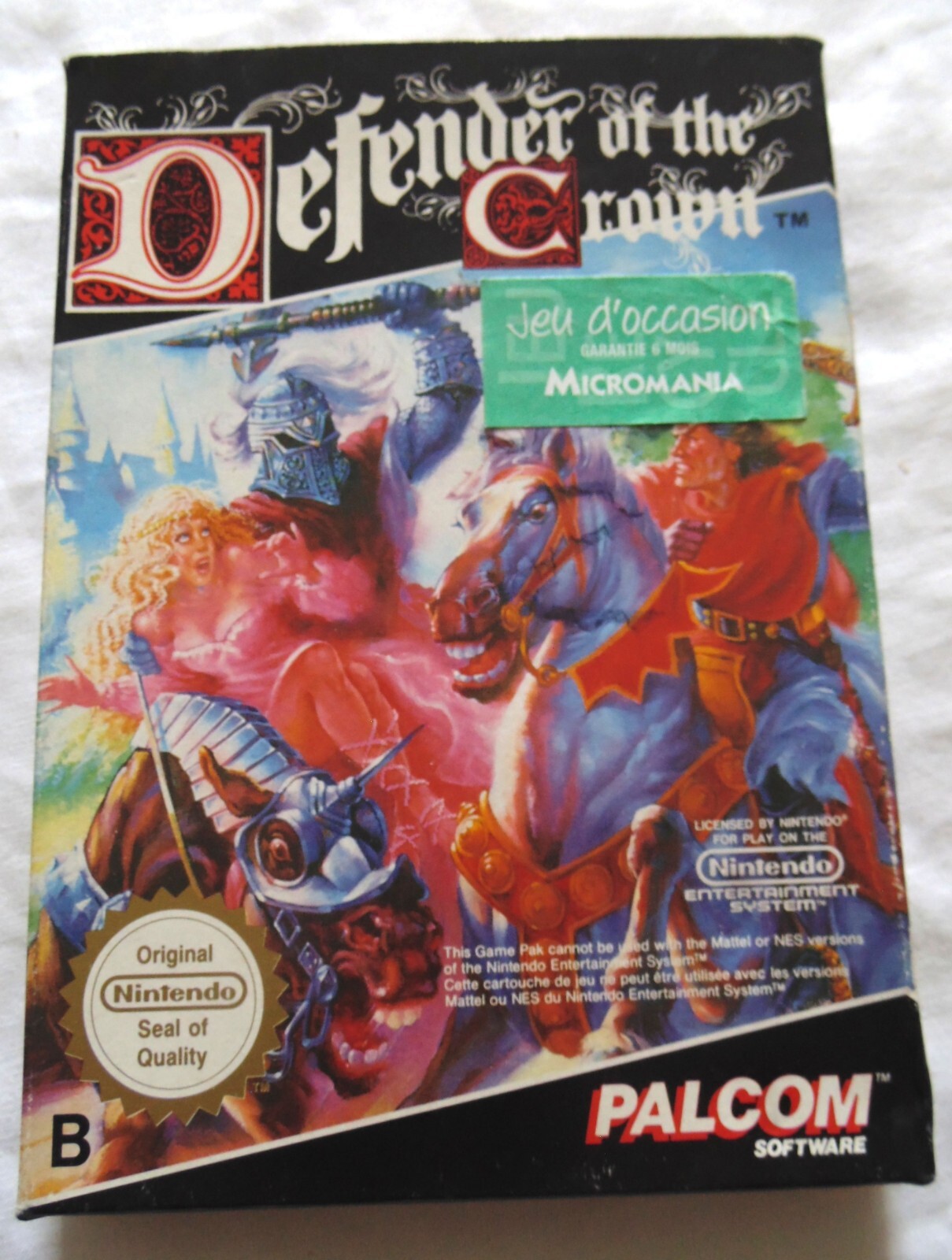 defender of the crown authentique version originale nintendo nes fra en boite