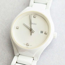 RADO 4P Diamond White TRUE Ceramic Titanium Used Watch with Box