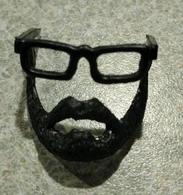 1960's Marx Johnny West Mike Hazard Spy Beard & Glasses Disguise Nice Cond