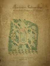 Tuschezeichnung Gartenanlage Friedhof Altchemnitz , ca.1910