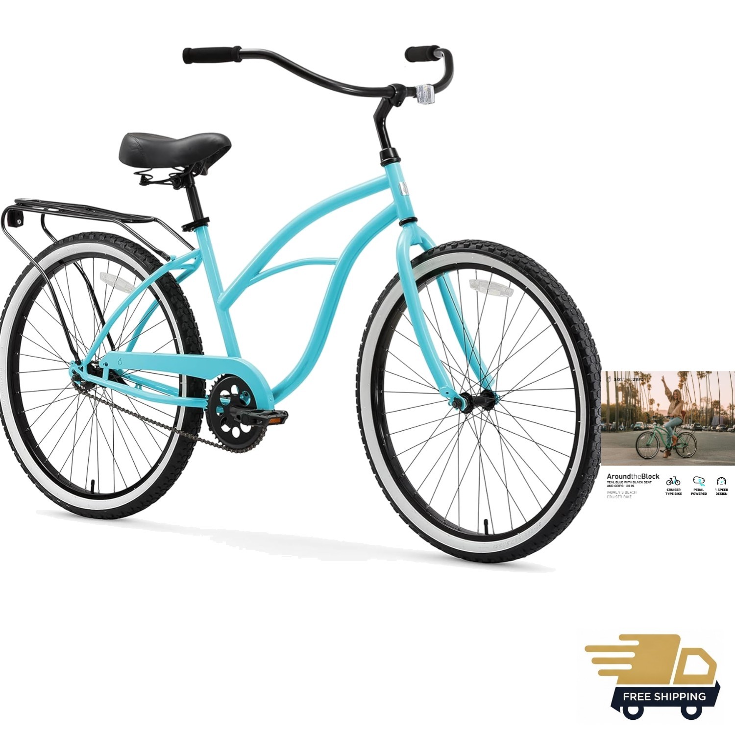 Around The Block Women's Cruiser - Fashionable 26 Inch Bike,