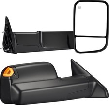 Tow Mirrors Compatible with 2009-2018 Dodge Ram 1500, 2010-2018 2500 3500, Fl...