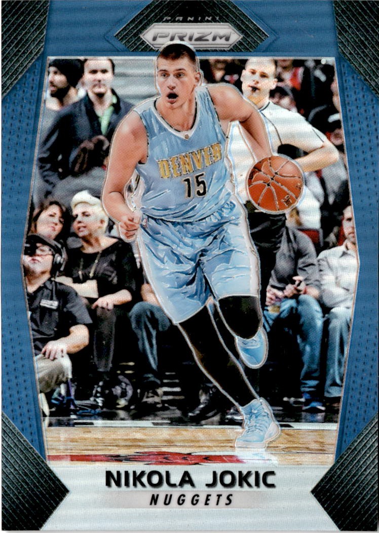 2017-18 Panini Prizm #166 Nikola Jokic Prizms Blue #/199 Denver Nuggets