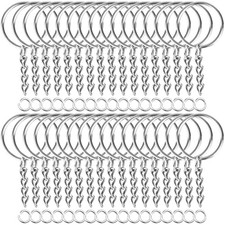 100pcs split key chain rings with chain and jump rings bulk for crafts
