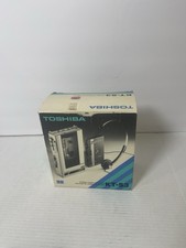 TOSHIBA Stereo Casette Player KT-S3 Metal With FM tuner /w Case Read