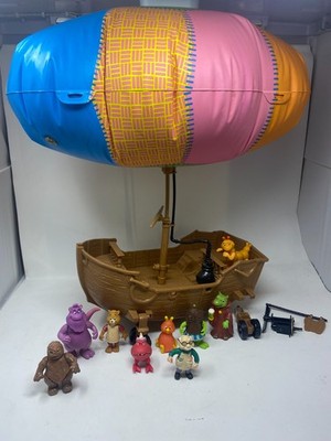 Vintage Teddy Ruxpin Airship Playset + 9 Figures 1986 Worlds of Wonder WOW