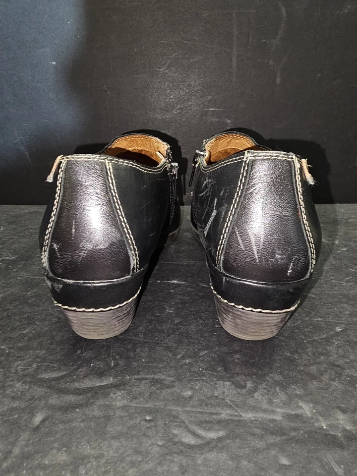 Pikolinos Clásicos Málaga Botines Cuero Genuino Mujer’s Talla 40 (9-9.5) Negro Foto 4 de 4