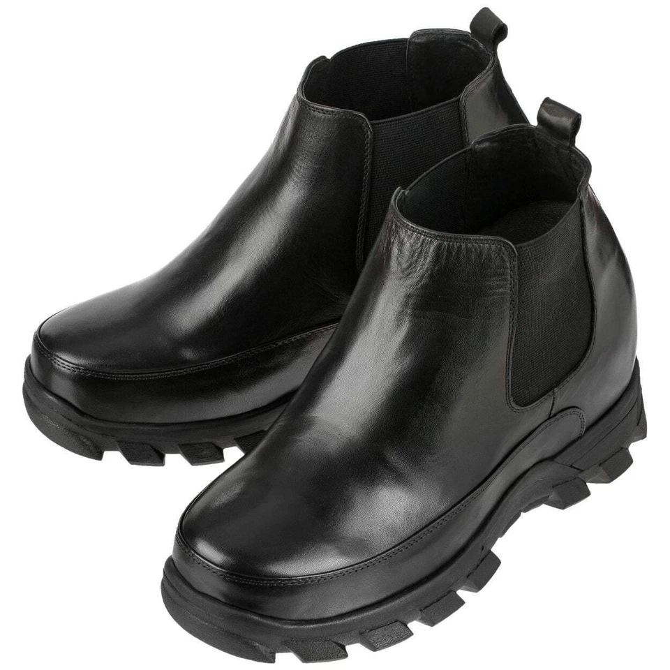 CALDEN K332011 - 4,9 pulgadas elevador aumento de altura negro botines sin cordones Foto 4 de 4