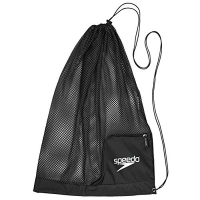 Drawstring Ventilator Mesh Equipment Bag Speedo Black