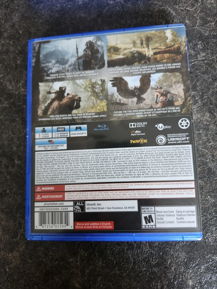 Farcry Primal 2016 Play Station 4 PS4 Game Good Condition - Image 2 of 2