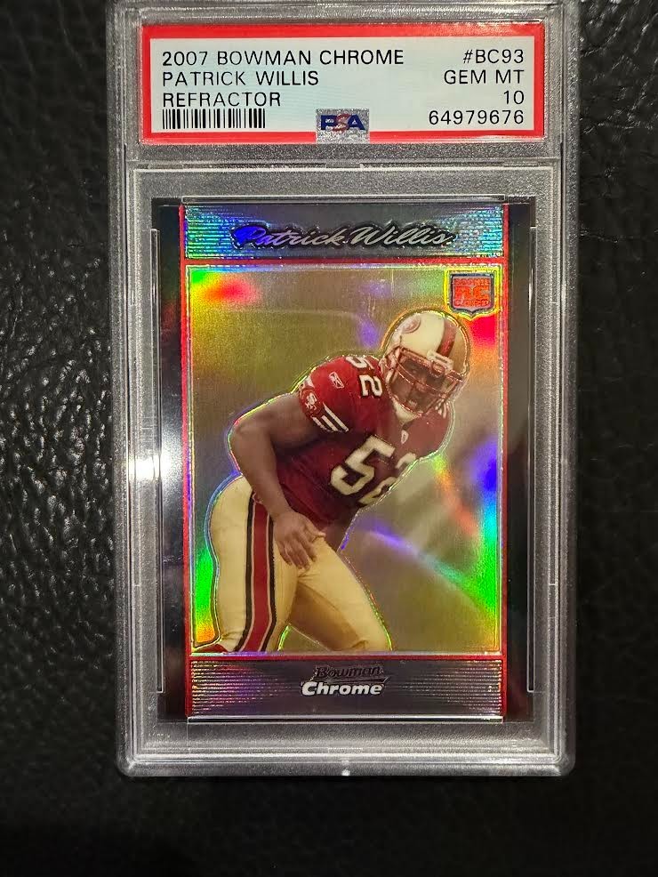 2007 Bowman Chrome Patrick Willis RC Refractor Rookie 49ers PSA 10