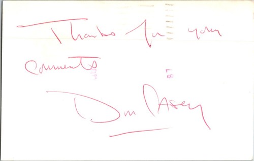 1980's -Don Casey- Signed/Autograph/Auto Postcard Los Angeles Clippers NBA