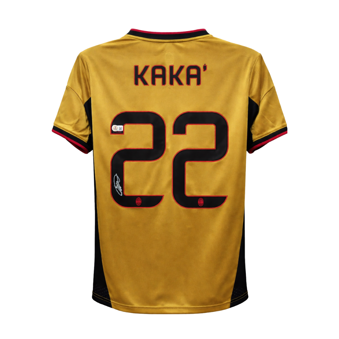 Ricardo Kaka Signed AC Milan Away Soccer Jersey #22 with Beckett