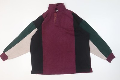 Chardonnay Henley-Sweatshirt Damen Burgunderrot Colourblock Größe L