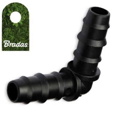 16mm Bogen 44x44mm Steckverbinder Winkel Schlauchverbinder Tropfrohr Bradas 7270