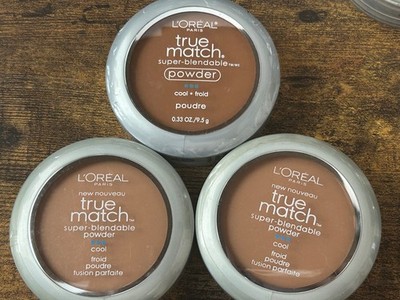 3X L'OREAL True Match Super Blendable Powder Neutral - C7 NUT BROWN - New Sealed