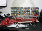 Vintage 1960 Tonka No 5 TFD Hydraulic Extension Ladder Fire Truck Pressed Steel