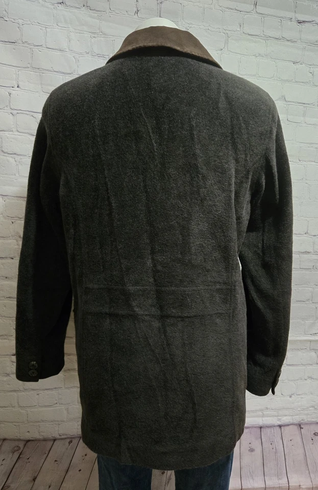 Abrigo LL Bean para mujer M mezcla de lana polar imitación gamuza cuello gris tareas de granero Foto 3 de 4