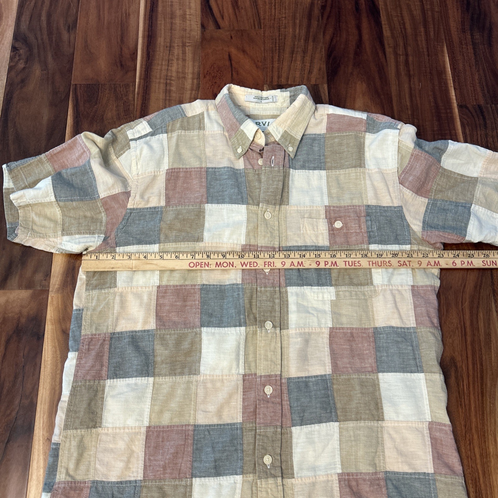 Orvis Multicolor Quilted Patchwork Short Sleeve S… - image 3