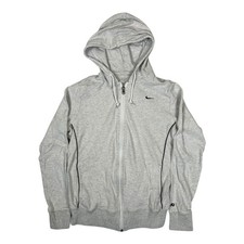 Vintage Nike Athletic Dept Gray Hoodie Sweatshirt Women's Medium Y2K Full Zip