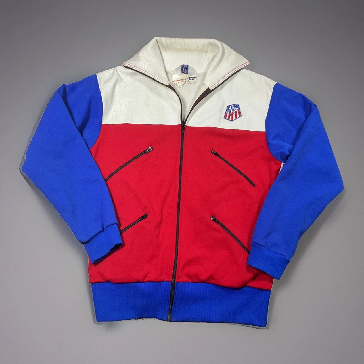 Vintage 1977 US Ski Team Olympics Sears Crepe Nylon Made In Norway Snow Sports