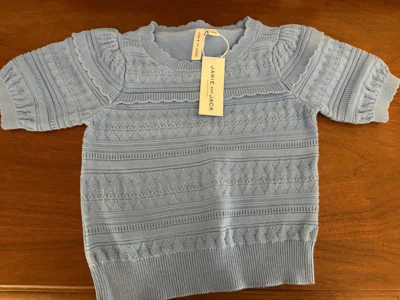 Janie and Jack Girls' Light Blue Sweater Size 4 NWT