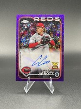 2024 Topps Chrome - Autograph Andrew Abbott #AC-AA Purple Speckle Refractor /299