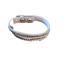 Wrap Bracelet Clip Silver Grey Rhinestone