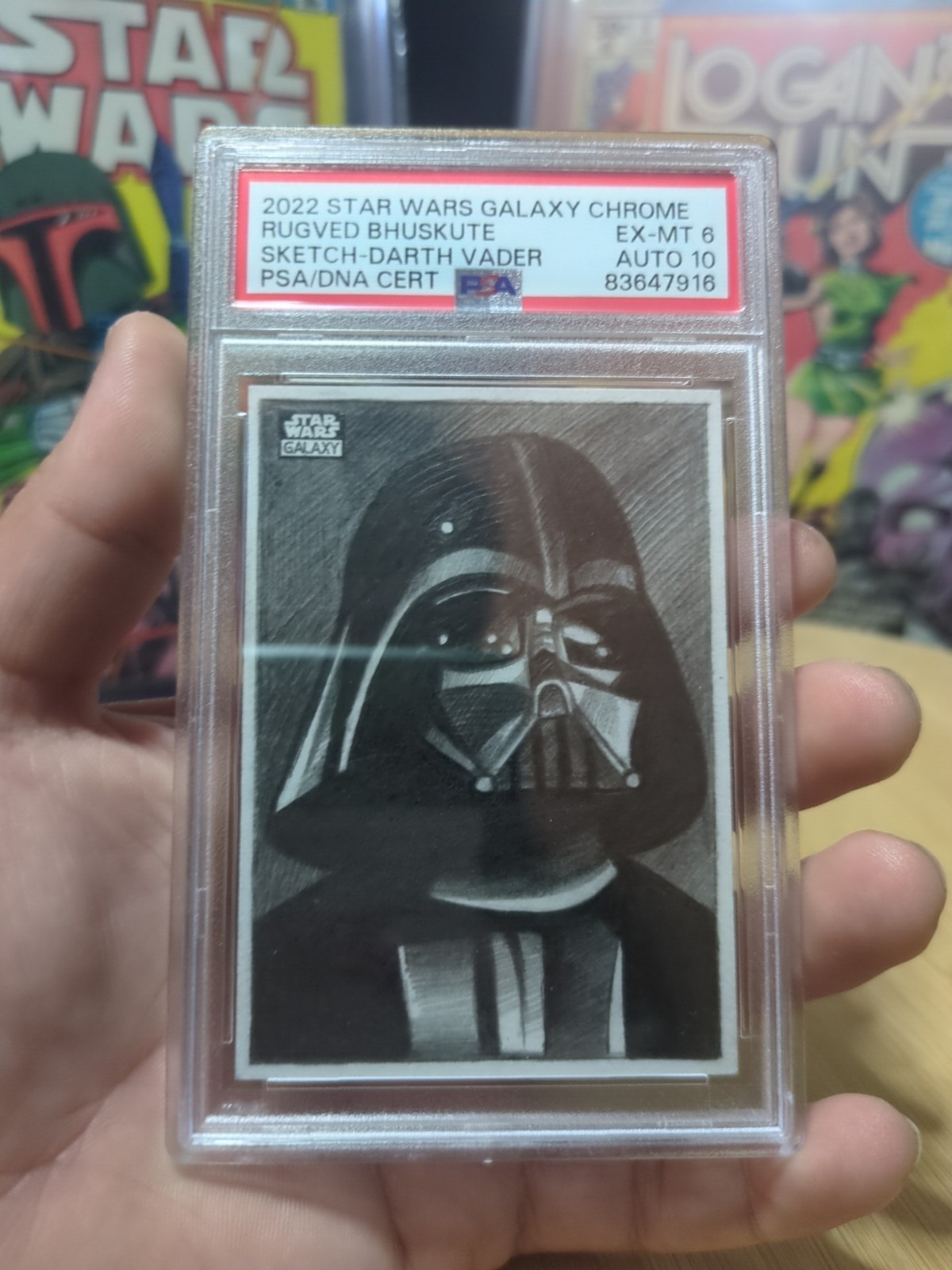 Rugved Bhuskute Star Wars 2025 Topps Chrome Sketch trading card — raw and PSA graded price guide