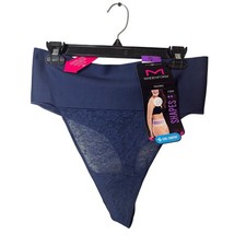 Maidenform Women's Tame Your Tummy Lace Thong Panties Navy Size 2XL New W / Tags