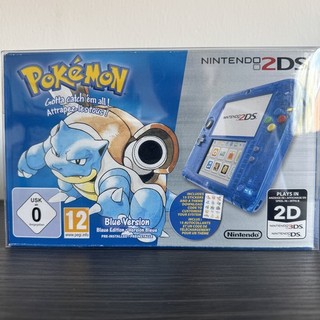 Nintendo 2DS Pokémon Blue / Blaue Limited Turtok / Blastoise Edition Neuwertig