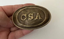 Civil War CSA Belt Plate 1861-1865 Reproduction Solid Brass Parsleys