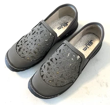 Jambu JBU Wildflower Dark Gray Slip On Vegan Leather Moccasins Shoes Size 8.5M