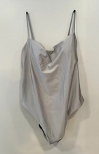SHADE  SHORE SILVER Gray 1 Piece SWIMSUIT WOMENS LARGE XL 16 NWT