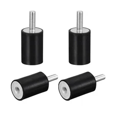 4pcs Rubber Mounts M6 Male/Female Vibration Isolator Shock Absorber D20mmxH30mm