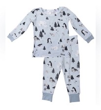 Angel Dear Boys Winter Arctic Animals Pajama Set 5Y Long Sleeve bamboo